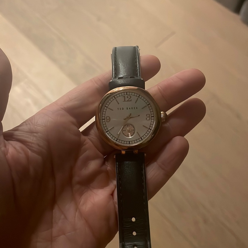 Black leather Ted baker watch